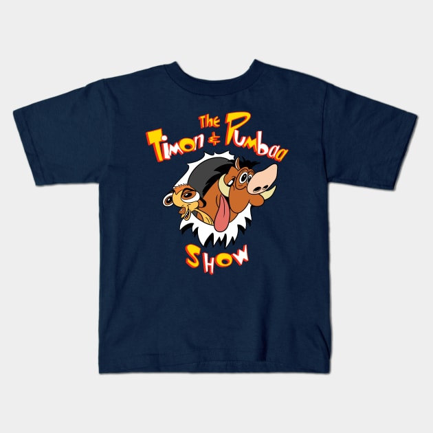 The timon and pumbaa show Kids T-Shirt by absolemstudio